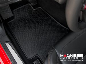 Alfa Romeo Giulia Floor Mat Set - All Weather Rubber Front/ Rear 4 Piece Set - Deluxe - Q4/ AWD Model